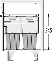 Hailo Laundry Carrier afvalemmer 45 - 66 Liter 3270461