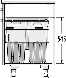 Hailo Laundry Carrier afvalemmer 60 - 80,5 liter 3270611