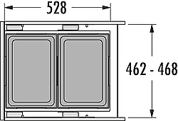 Hailo Euro Cargo Front afvalemmer 76 liter 3619751