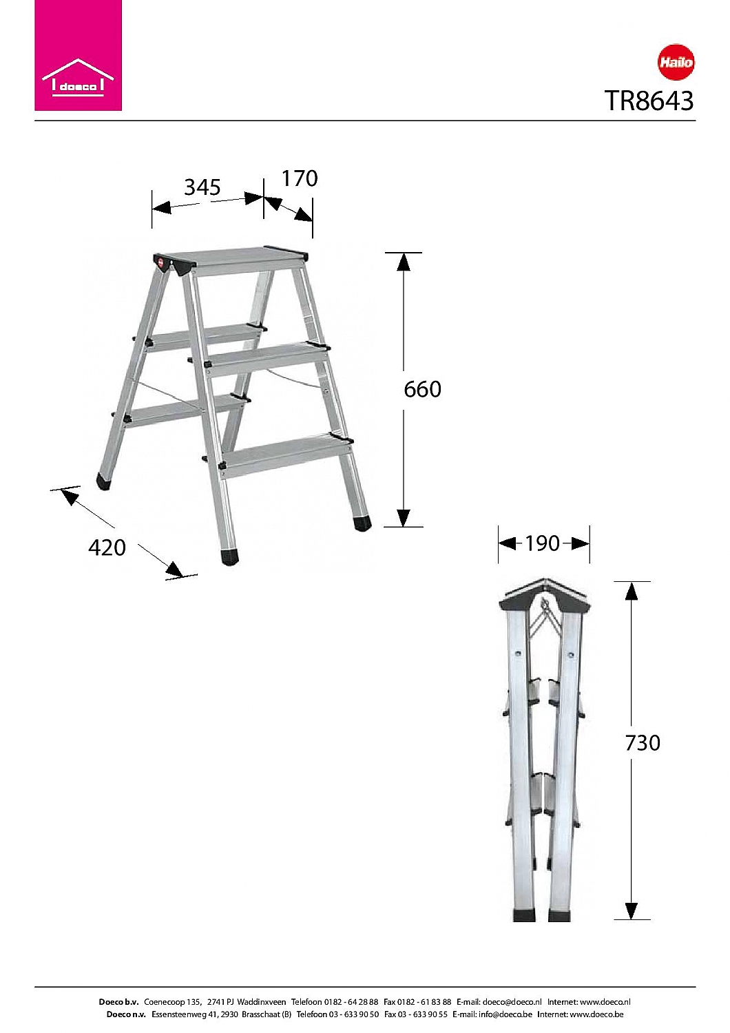 Hailo Masterstep trapje aluminium