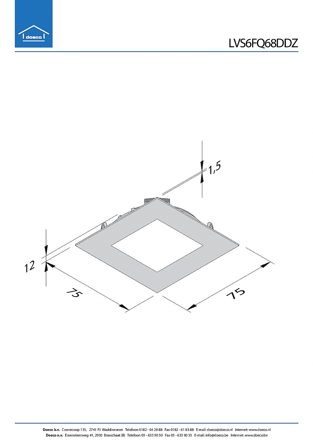 Hera FQ-68 Dynamic LED set van 6 spots 24V zwart