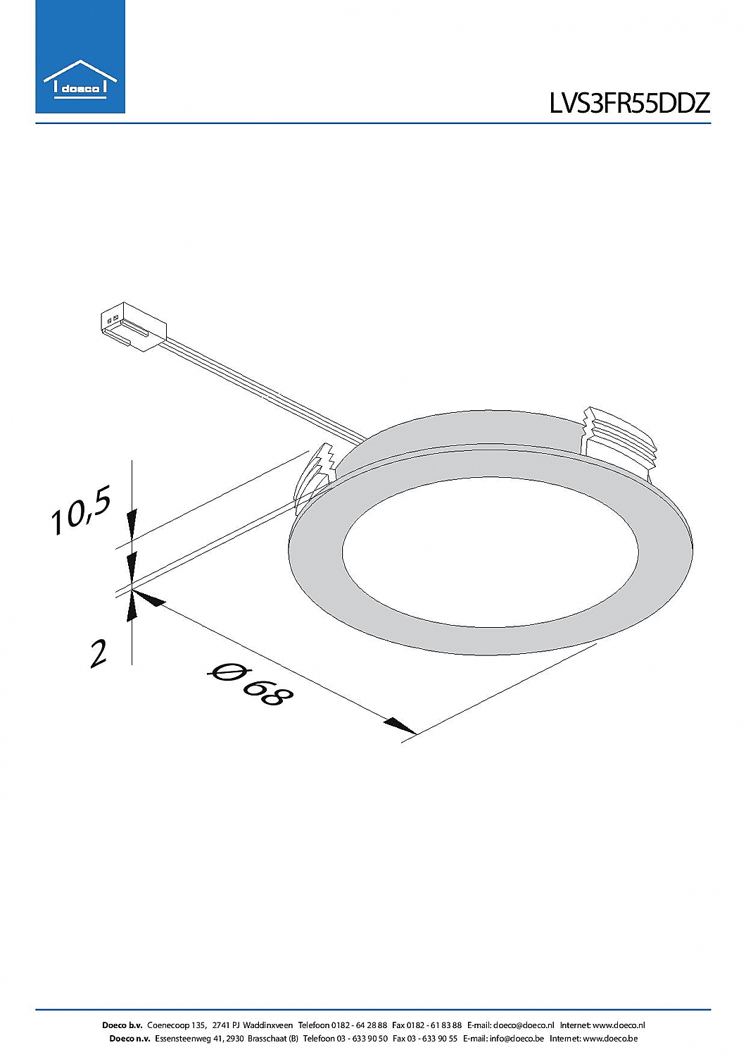 Hera FR-55 Dynamic Led set van 3 spots met dimmer inbouw 24V/15W zwart