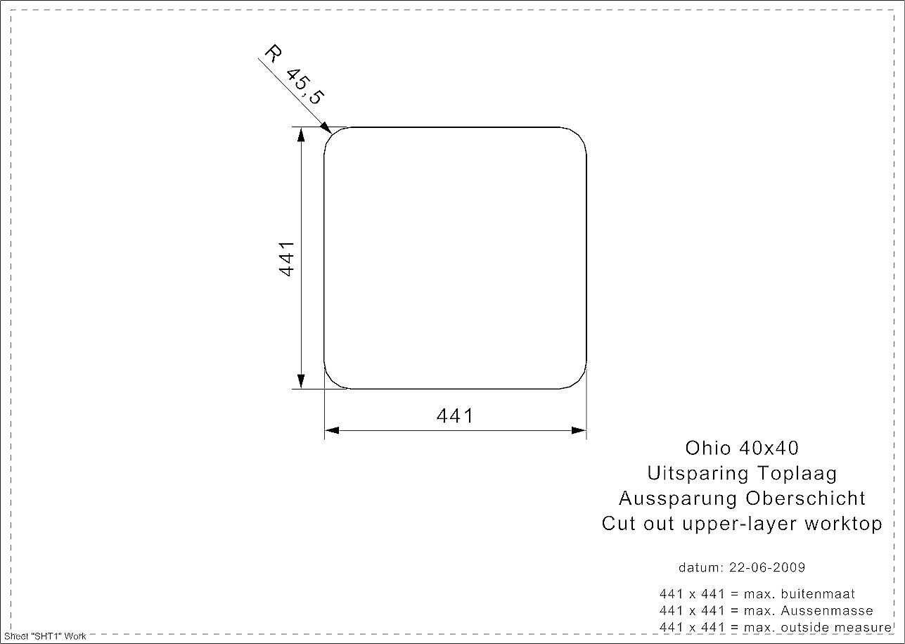 Spoelbak Reginox Ohio 40 inleg