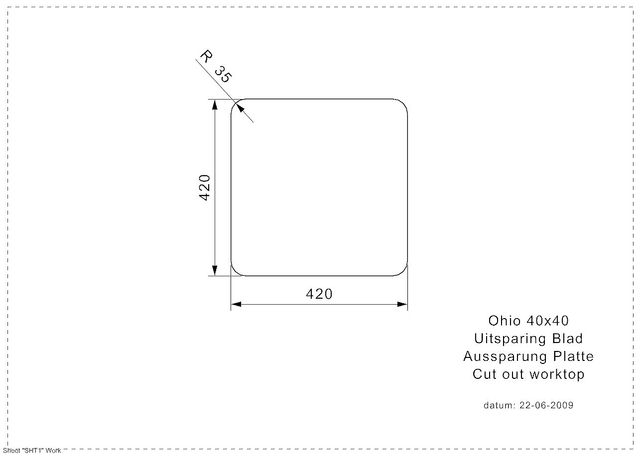 Reginox Ohio 40 x 40 Atomic Grey  R29404