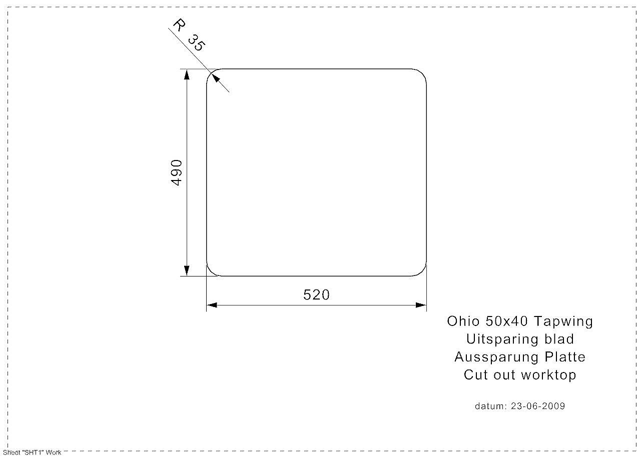 Reginox Ohio spoelbak 40x40 Tapwing RVS R15803