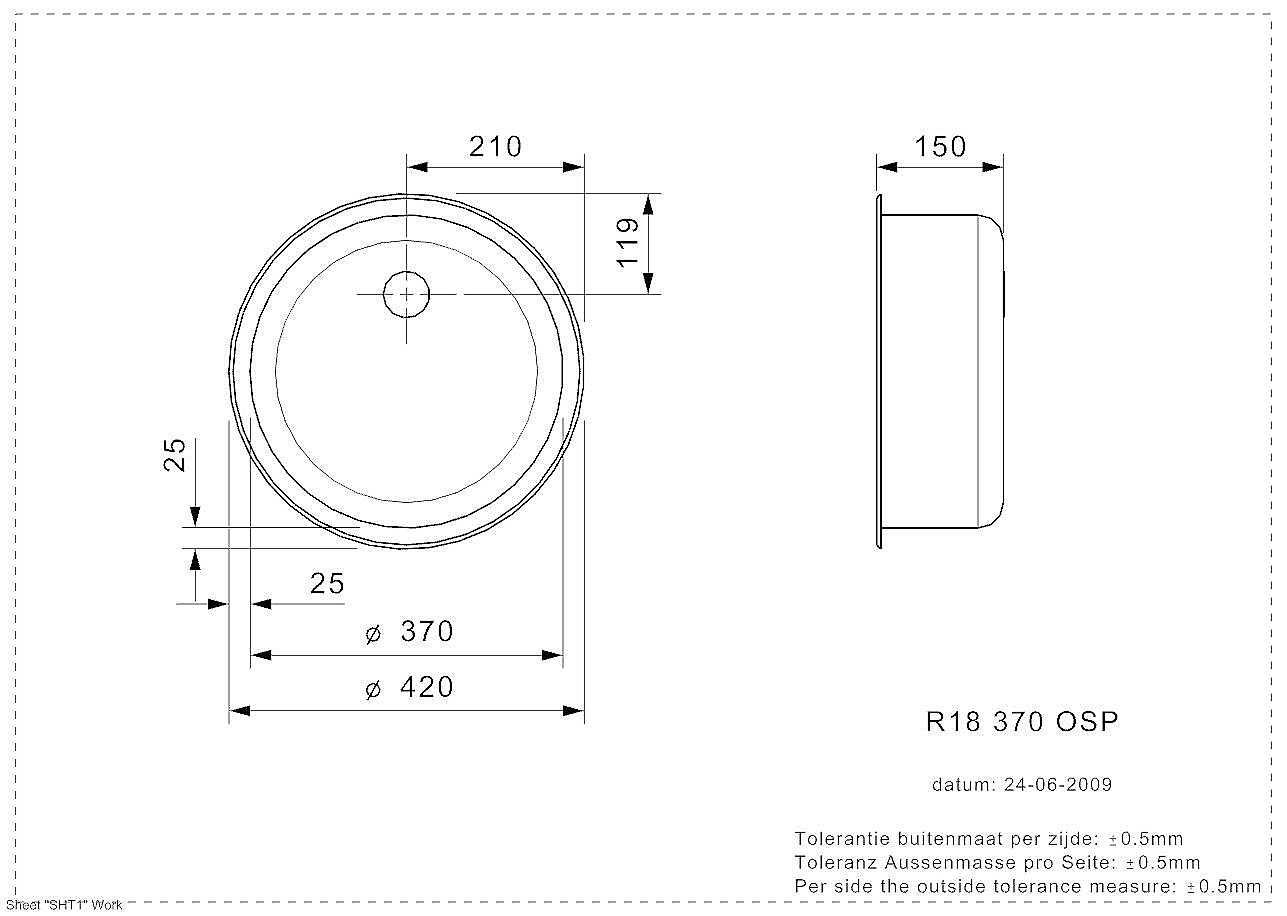 Reginox R18 370 (R) OKG spoelbak R00311