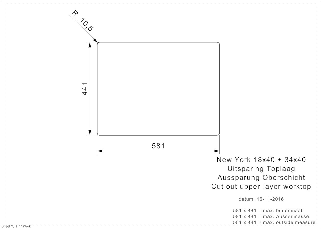 Reginox NEW YORK 18X40+34X40 COMFORT