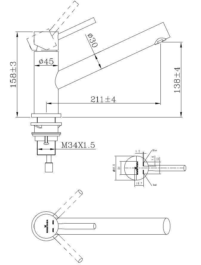 Reginox Oxon keukenkraan RVS geborsteld R34606