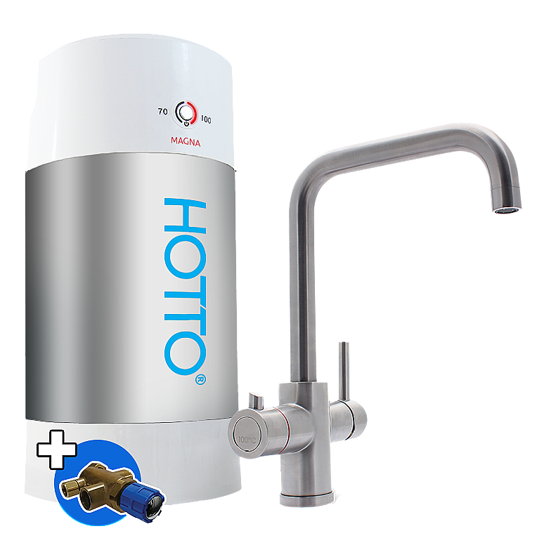 Hotto Combi 8L Quadro RVS inclusief montage