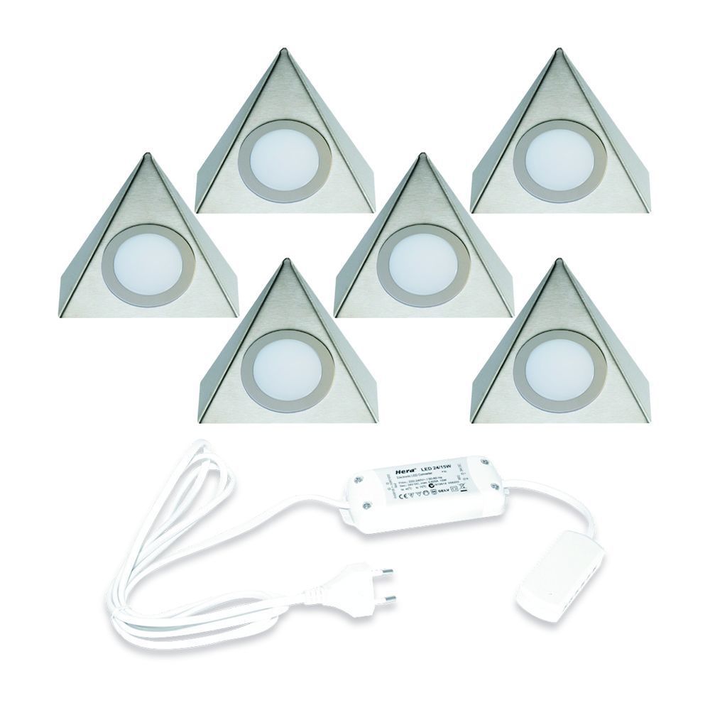 Missie profiel Gek Hera Delta LED set van 6 onderbouw spots met schakelaar 24V/30W » LED  verlichting » Verlichting » Keukenspeciaal.nl