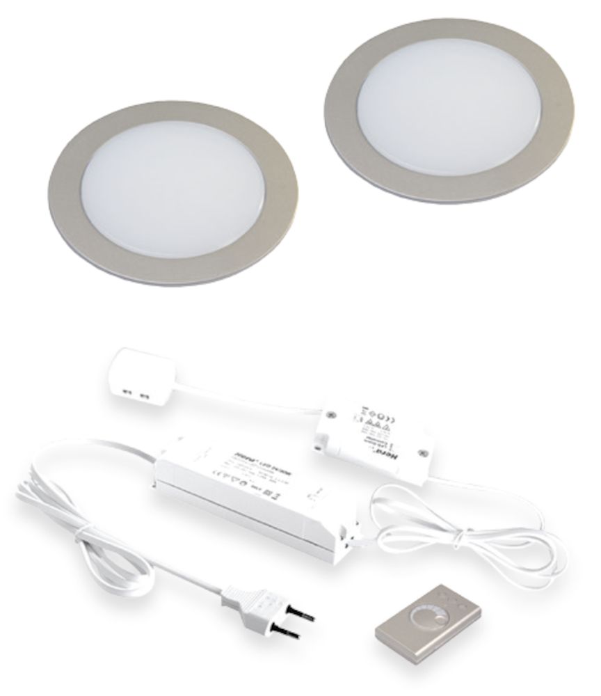 eetpatroon vervolgens Broek Hera FR-55 LED set van 2 inbouw spots met dimmer 24V/15W RVS-look » LED  verlichting » Verlichting » Keukenspeciaal.nl