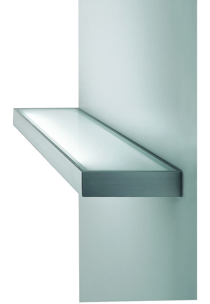 Hera LED Wandmontage Glasschap 900 mm kleur Rvs-Look/Glas