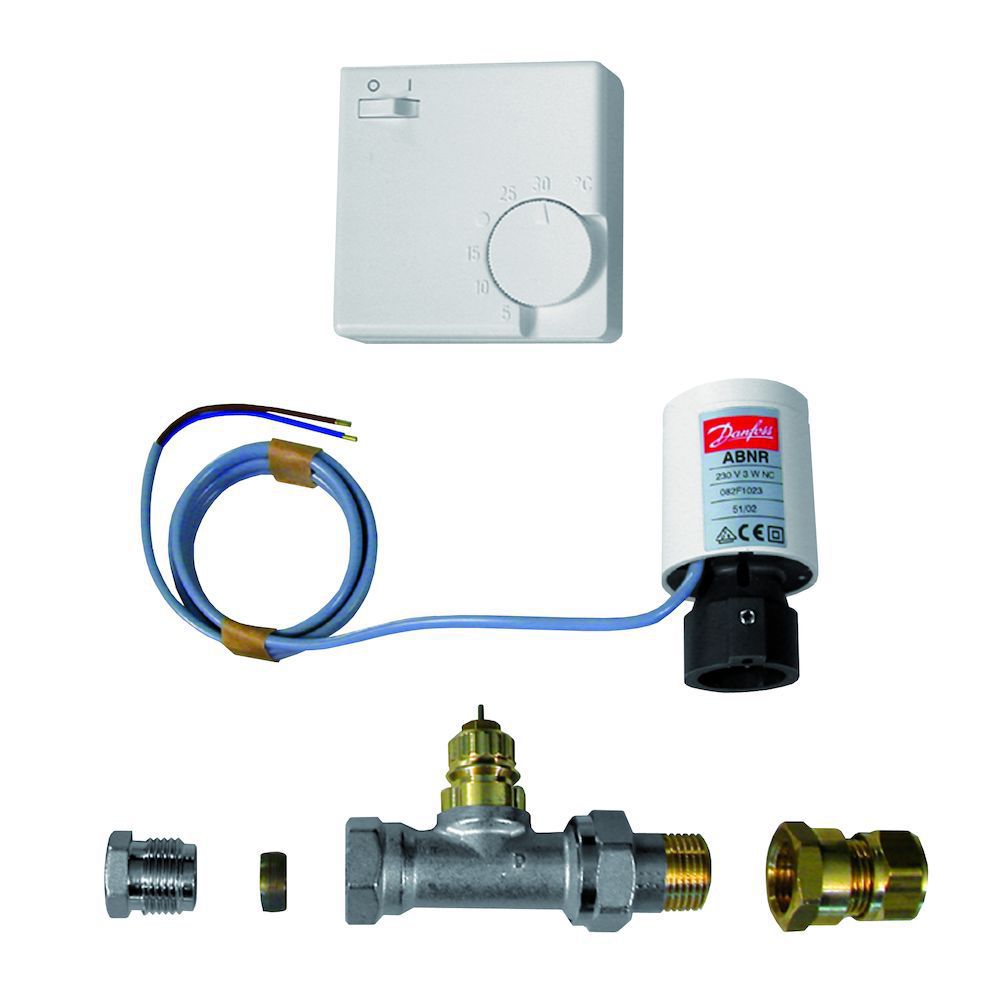 Kickspace Plint-heater Thermostatische Afsluiter kleur Wit