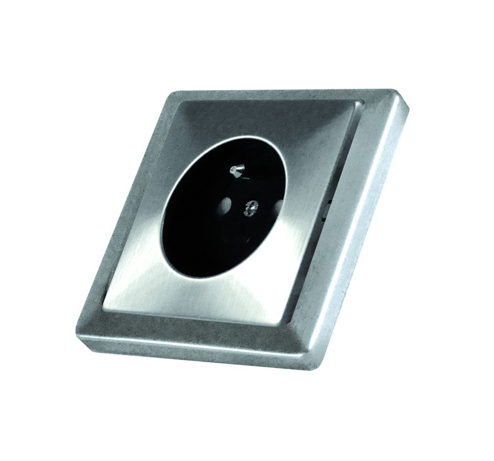 contactdoos met randaarde kleur Rvs » Contactdozen » Verlichting » Keukenspeciaal.nl