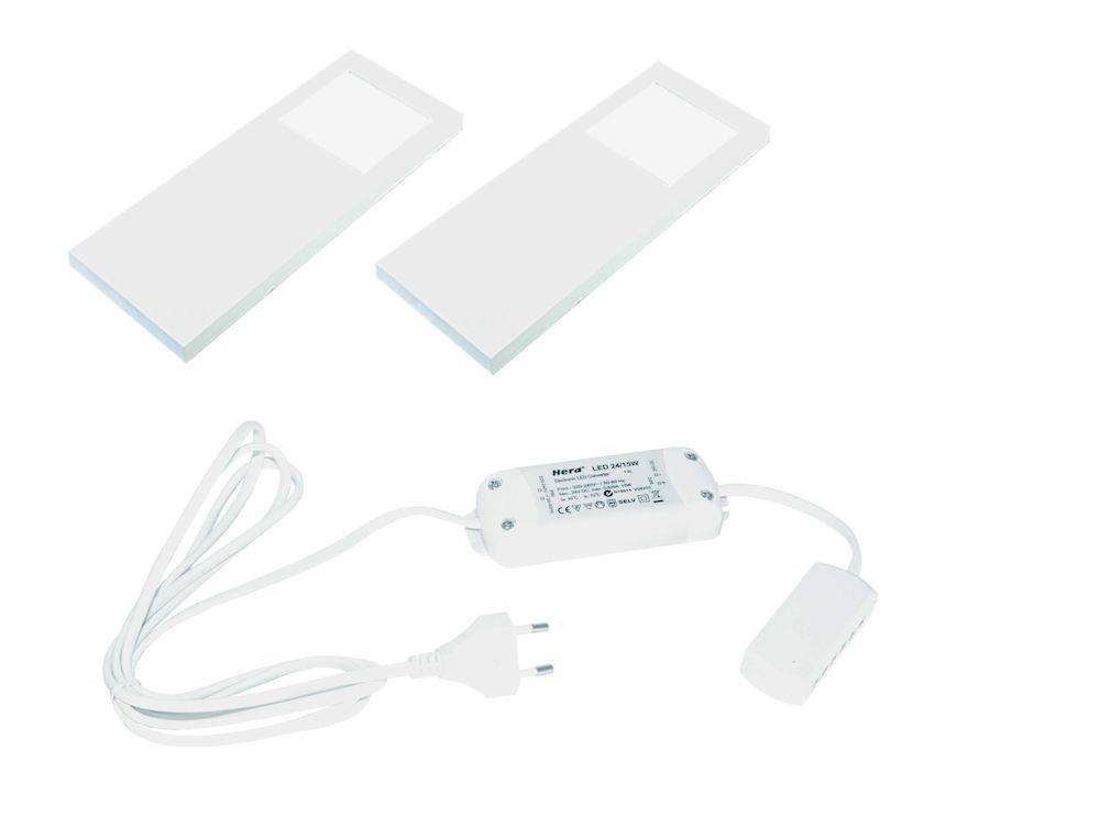 Hera Slim-Pad-F LED set van 2 spots 24 V wit