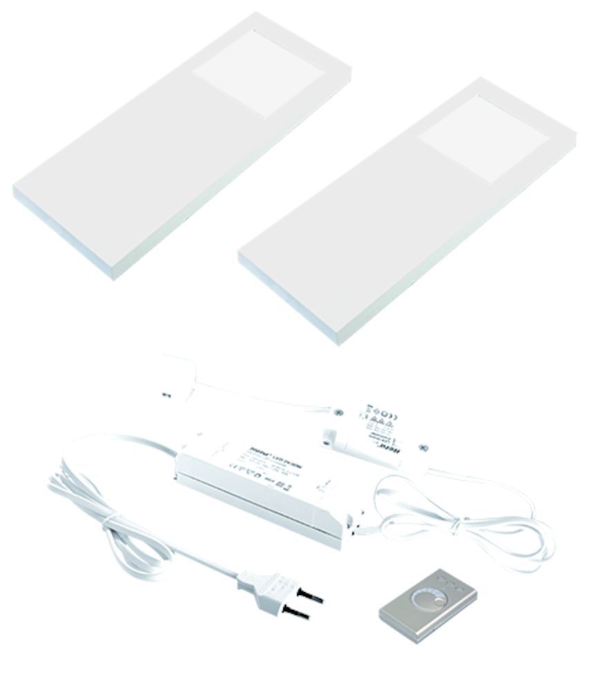 Hera Slim-Pad-F Led set van 3 spots met dimmer onderbouw 24V/15W wit