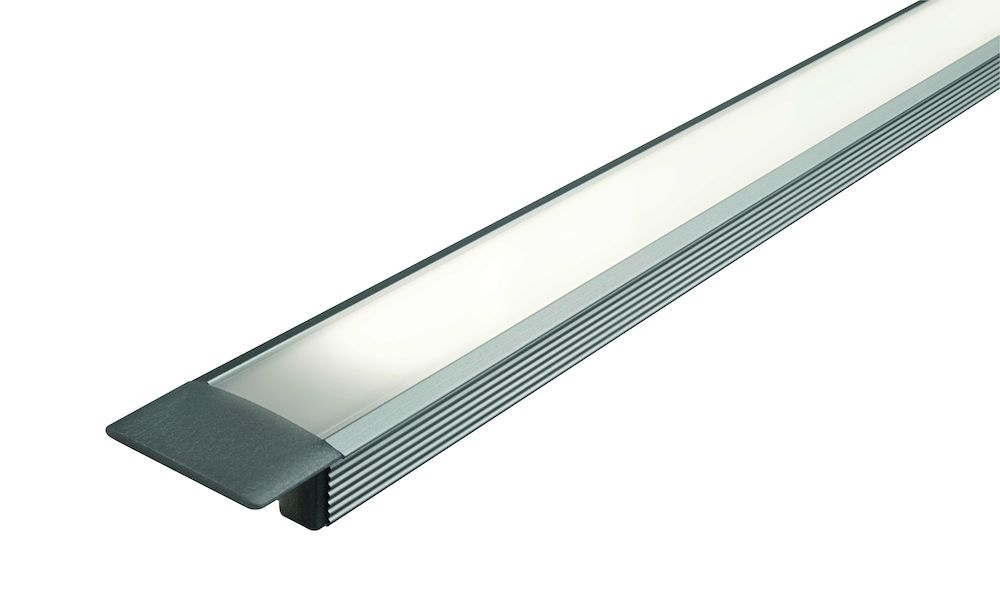 Slim Touch aluminium inbouw led element 863x21x10 met touch schakelaar 12V zwart