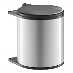 Hailo Big Box afvalemmer 15 liter zilvergrijs/zwart 371521