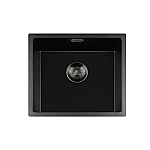 Lorreine Black Quartz Series spoelbak 400x370mm Plug Gun Metal