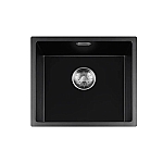 Lorreine Black Quartz Series spoelbak 400x370mm Plug RVS