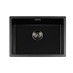 Lorreine Black Quartz Series spoelbak 500x370mm Plug Gun Metal