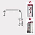 Quooker Cube Classic Nordic single tap square chroom met Combi reservoir