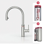 Quooker Cube Flex round RVS met Combi+ resevoir