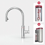 Quooker Cube Flex round chroom met Combi reservoir