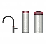 Quooker Cube Fusion round zwart met Combi+ reservoir