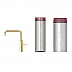 Quooker Cube Fusion square goud 24kt verguld met Combi+ reservoir