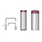 Quooker Cube Nordic Twintaps square chroom met Combi reservoir 