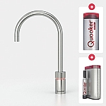 Quooker Cube Nordic single tap round RVS met Combi+ reservoir