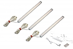 Hera Add-On-Mini Led set van 3 langwerpige spots ondermontage 24V/15W alu/wit