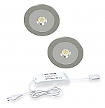 Hera AR-78 LED set 2 van inbouw spots 24V/15W RVS-look Hera AR-78 LED set 2 van inbouw spots 24V/15W RVS-look