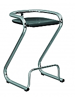 Barkruk Zweden kleur Chroom/Wit