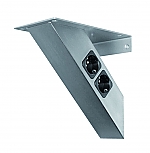 Bladsteun V70 met dubbele contactdoos Belgi� kleur Rvs-Look