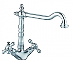 Doeco Repro tweehendel keukenkraan Rvs-Look Doeco Repro tweehendel keukenkraan Rvs-Look