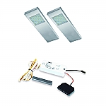 Dotty LED set van 2 onderbouw spots met dimmer 12V RVS