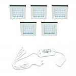 Hera LED 24V / 15W Inbouw set EQ-WI 5 Spots kleur Rvs-Look