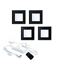 Hera FQ-68 Led set van 4 spots met dimmer inbouw 12V/30W zwart