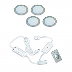 Hera LED Inbouw set FR-55 Dynamic 4-Spots kleur Rvs-Look