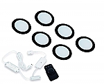 Hera FR-55 Dynamic LED set van 6 spots met kleur/dimcontroller met afstandsbediening 24V zwart