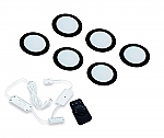 Hera FR-68 Dynamic LED set van 6 spots met kleur/dim-controller met afstandsbediening 24V zwart