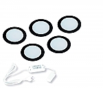 Hera FR-68 Led set van 5 spots 24V/30W zwart