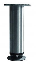 Tafelpoot Mini rond hoogte 195 - 215 mm kleur Rvs