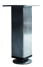 Tafelpoot Mini vierkant hoogte 195 - 215 mm kleur Rvs