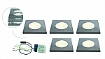 Magnetic Q LED set van 5 spots met trafo RVS-look