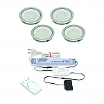 LED Inbouw set Moon Light Emotion 4 Spots kleur Rvs-Look