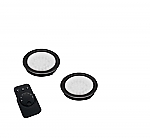 Moonlight Emotion LED set van 2 spots met kleur/dim-controller met afstandsbediening 12V zwart