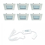 Hera LED 24V / 15W Inbouw set Q-68-Wi 6 Spots kleur Rvs-Look Hera LED 24V / 15W Inbouw set Q-68-Wi 6 Spots kleur Rvs-Look